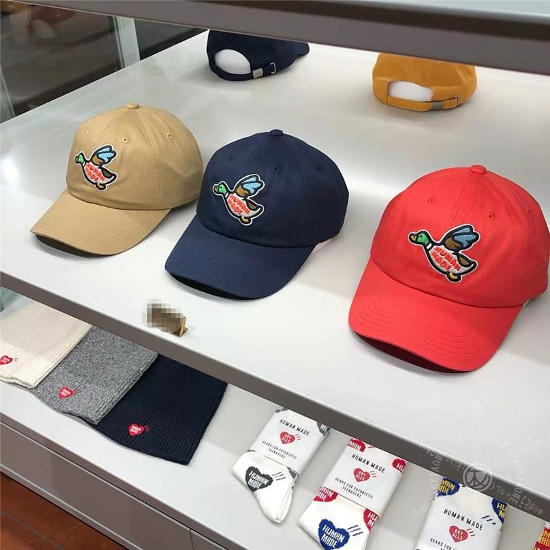 Flying Duck Color Embroidery HUMAN MADE Baseball Cap Men Women 1:1